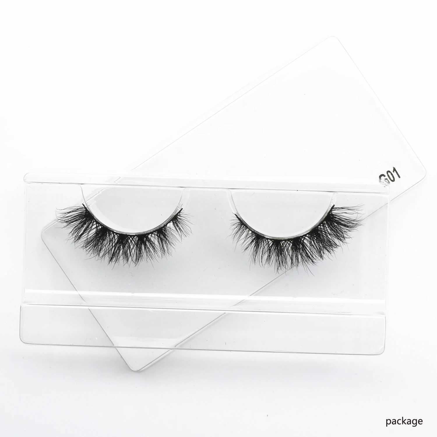 G01 mink eyelashes 13mm mink eyelashes 3D natural long mink eyelashes no cruelty handmade fake eyelashes makeup mink eyelashesW241024