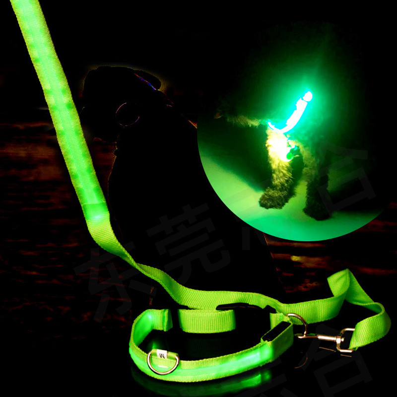 Dog Collars LED anti-loss collar dog collar cross-border pet night luminous USB rechargeabled;Fashion Casual Adjustable Dogs Cats Neck Strap Cute Pet 