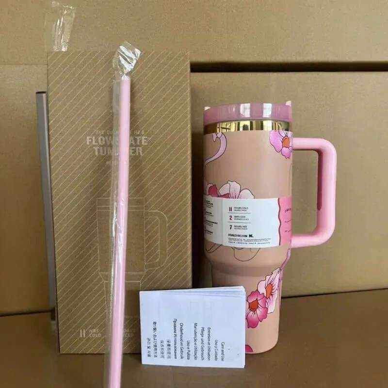 US Local Warehouse 40 oz Wicked Cups Stainless steel tumblers with handle and Straw 40oz Clean Slate Purple Stars Chocolate Gold Car Mugs new