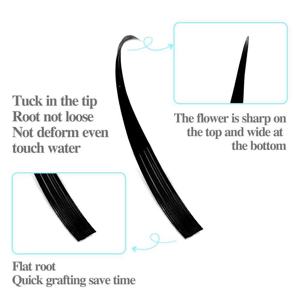 Wet eyelash extension 0.03mm 0.07mm pointed eyelash comic eyelash Wispy role-playing prefabricated Russian A-shaped natural eyelash productW241024