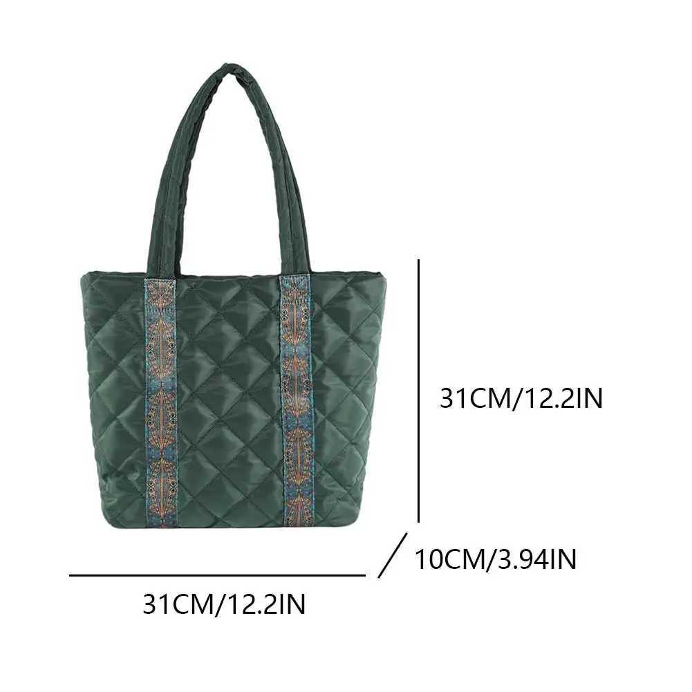 Puffer Tote Bag for Women Quilted Handbag Large Capacity Satchel Purse Work Travel Shop 241025