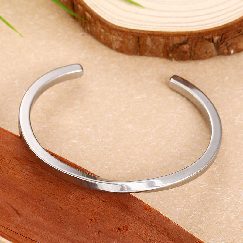 For Bracelet Twisted Simple Woven Jewelry Sunglasses Women Bangles for Fashion Retro Casual Party Jewelry Gift Stainless Steel Trend Men's Cuff B