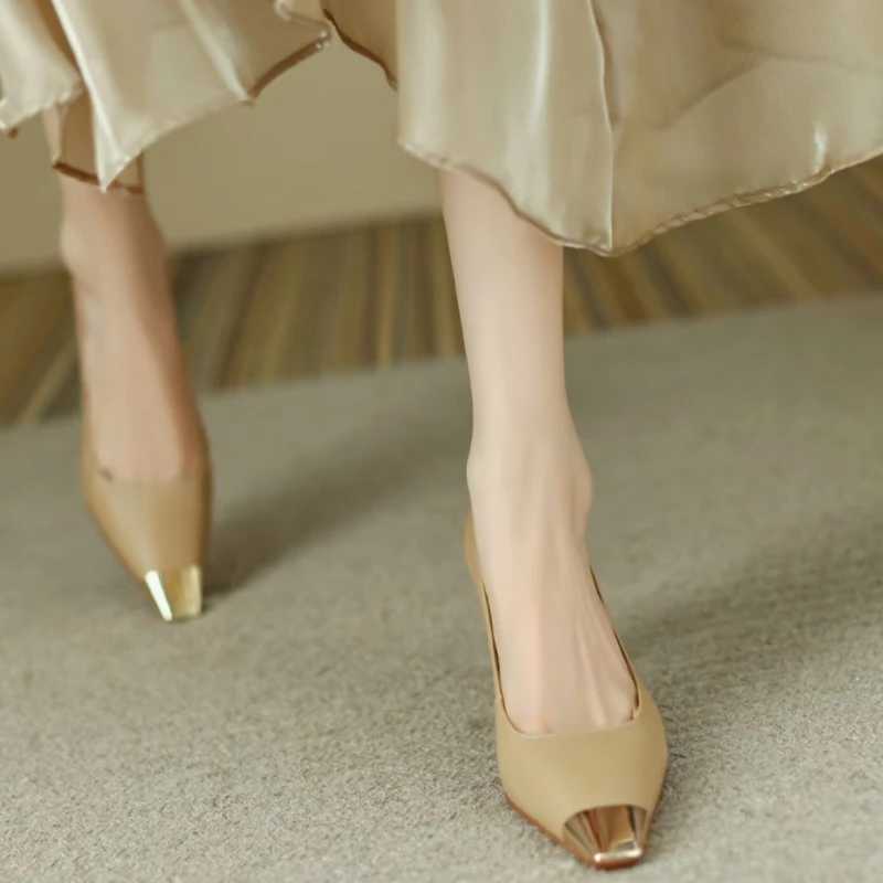 High Quality Womens shoes Pumps Womens shoes Summer high heels Square toe shoes Evening formal high heels Fi White Beau Todays trend T241024