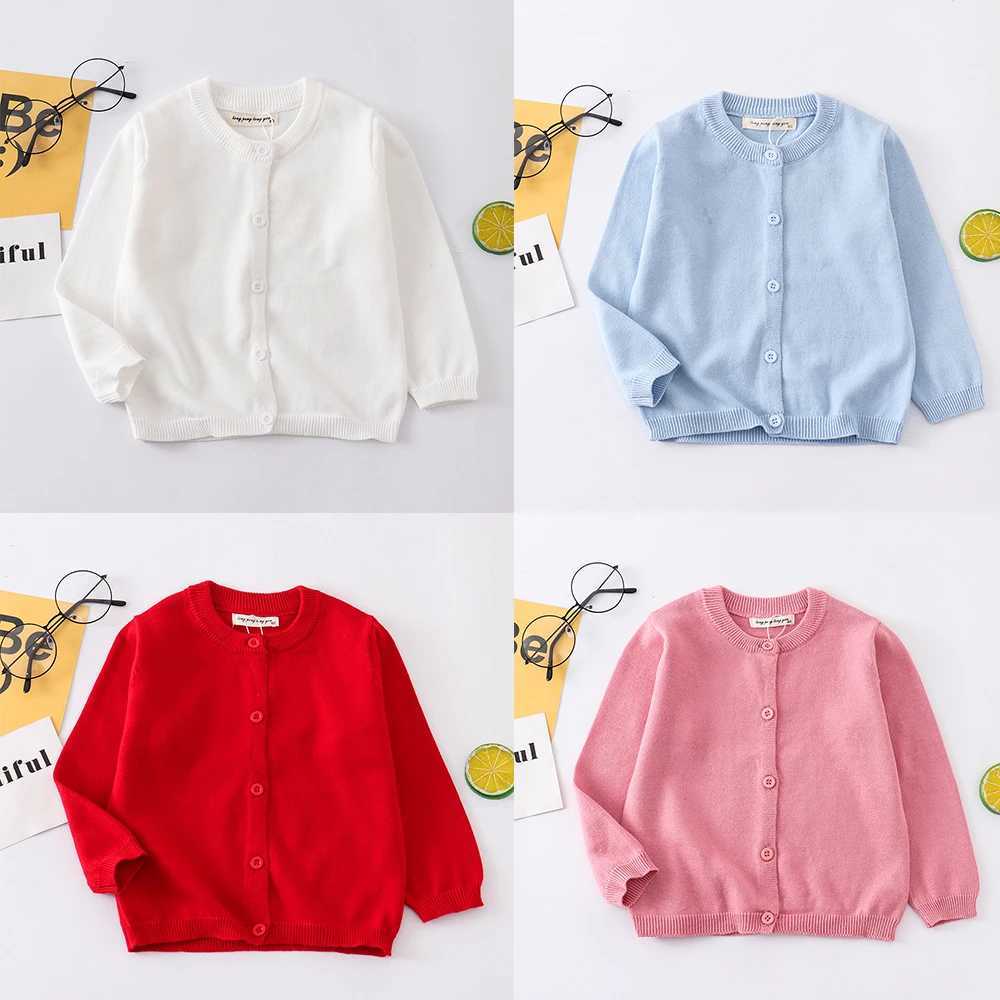 Cute cartoon childrens sweaters boys clothing girls cardigans cotton thin red knitted clothes spring and autumn baby cardigans W241025