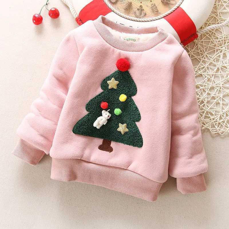 Exactly FZWinter baby girl Christmas costume childrens sweater baby girl winter warm thick sweater baby girl Christmas top sweater W241025