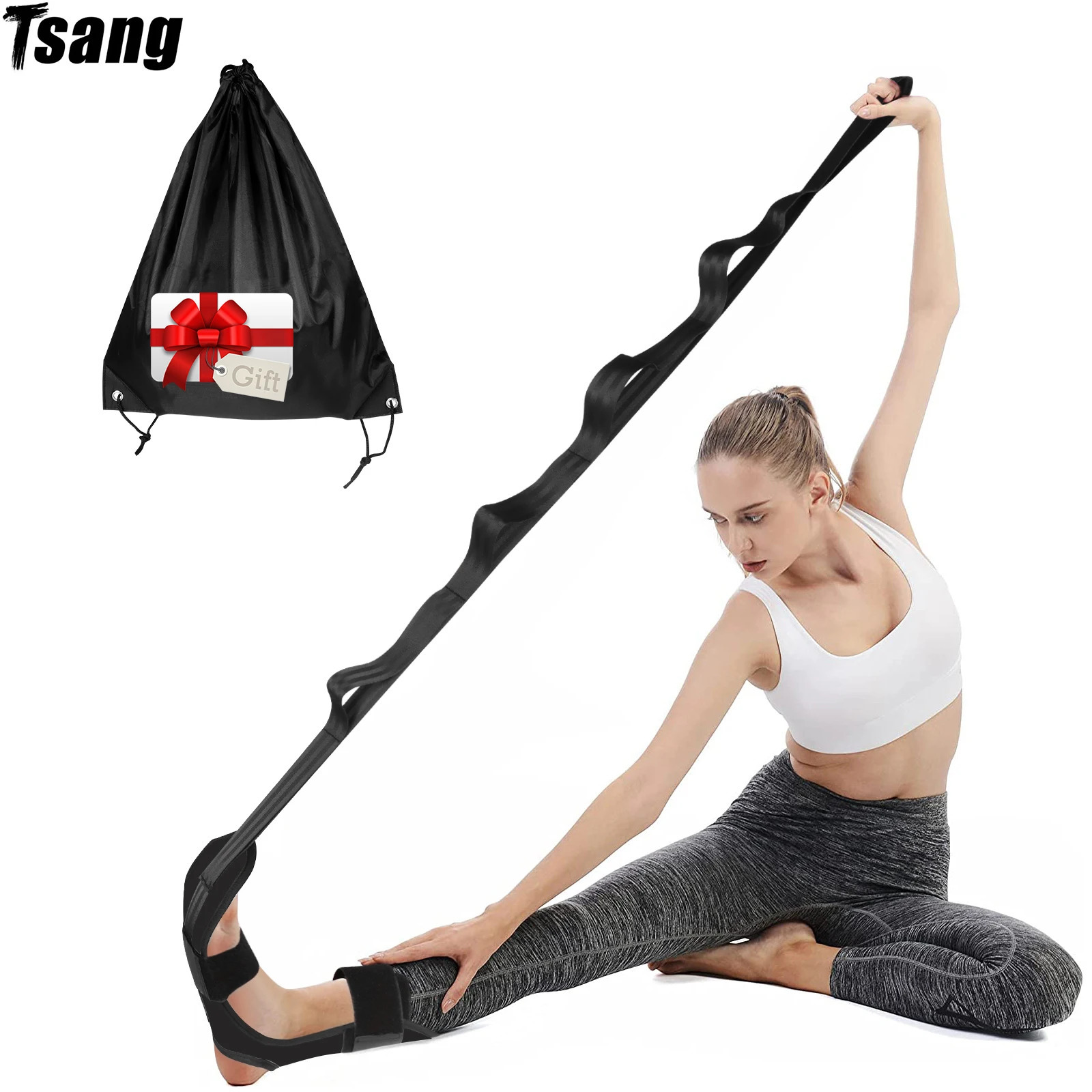 Fascia Stretcher Finally Flexible Again Yoga Strap Belt Foot Stretching Band Ballet Ligament Leg 241024
