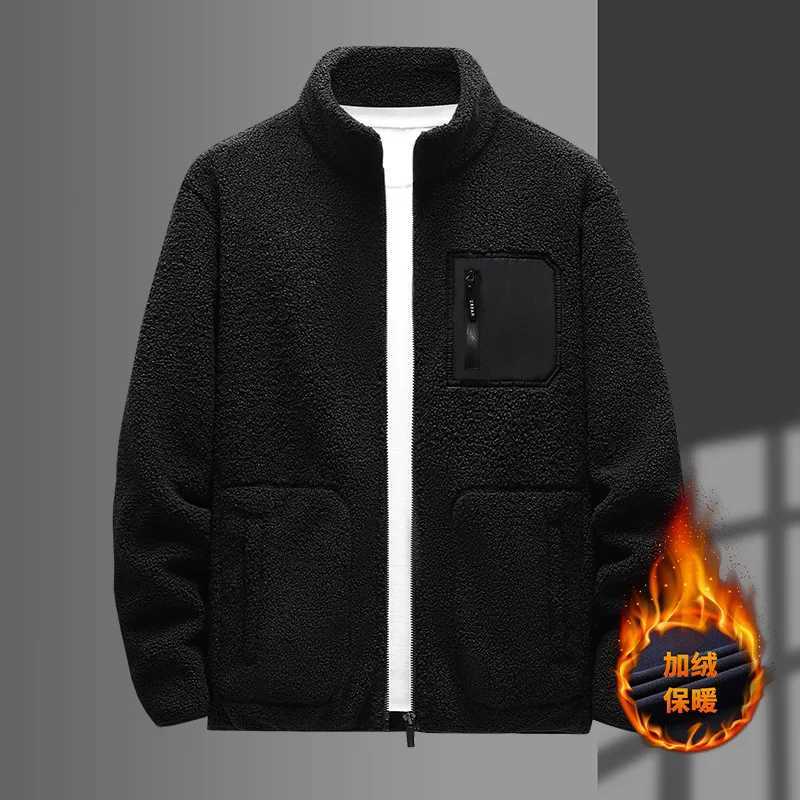 Mens wool jacket soft and windproof full zipper splicing work pocket outerwear casual sports thick outerwear Ramsworth jacket W241024