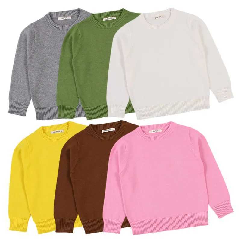 2024 autumn and winter baby boys and girls sportswear solid color thick childrens knitted clothing childrens pulley skydiving top childrens sportswear