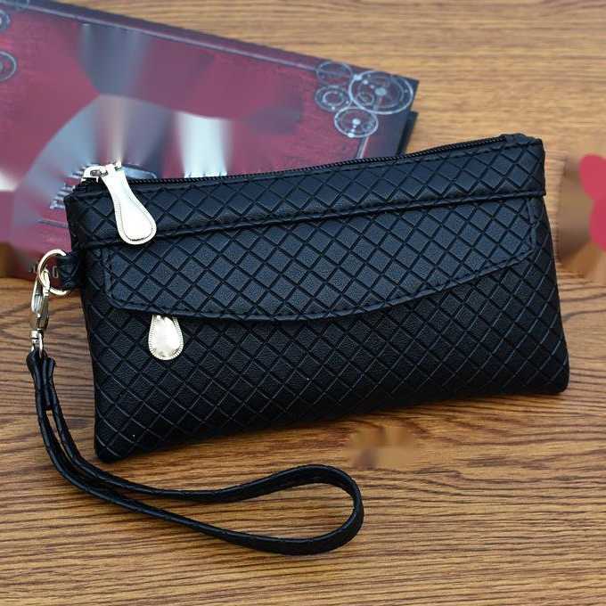 CMM Bag Women New Simple Womens Hand Bag Korean Embossed Plaid Bag Shopping Middle Age Zero Wallet