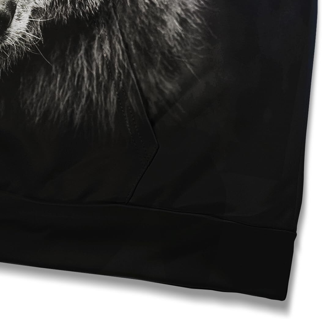 Hoodie for Mens Womens Novelty Bear Graphic Hoodie Cool Animal Print Hoodies Sweatshirt Pullover for Men Women Graphic Hoodies sweatshirt Warm