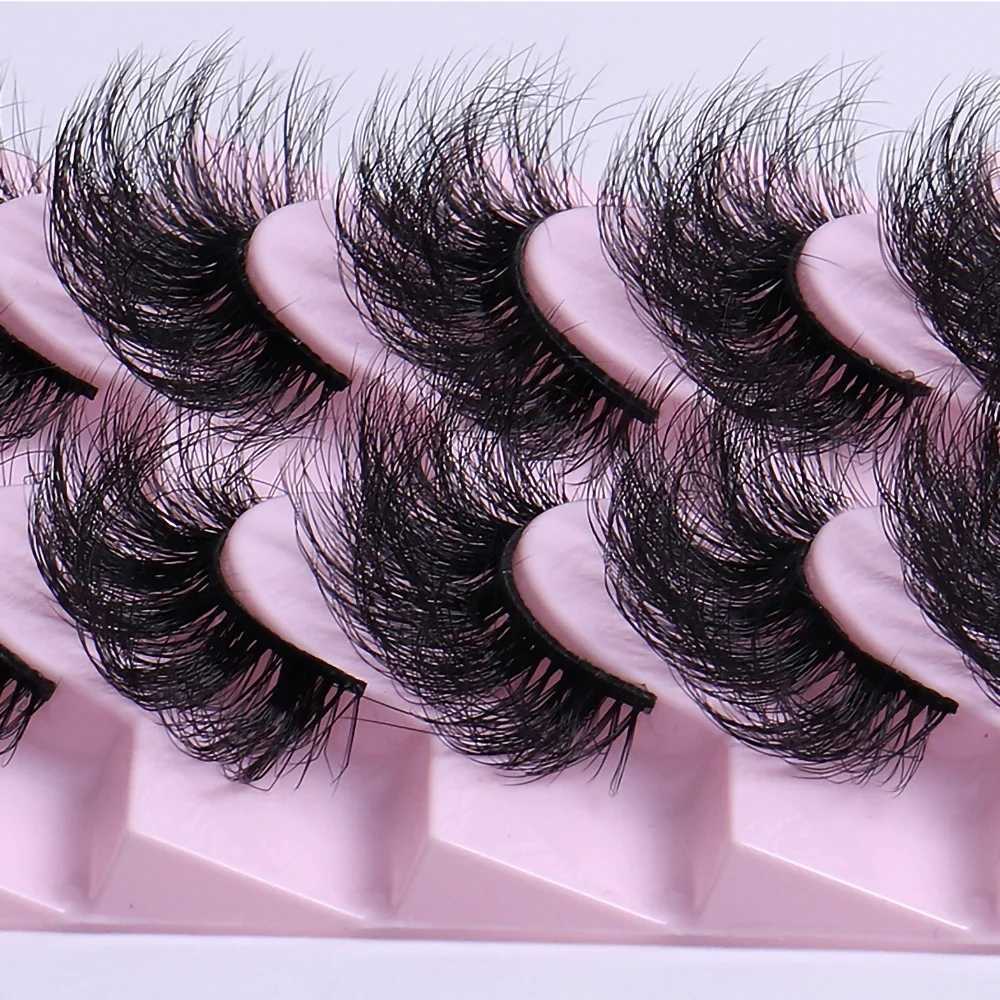 10 pairs of fluffy Russian striped eyelashes 3D false eyelashes makeup fluffy thick eyelashesW241024