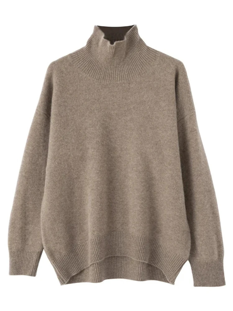 Circyy Turtleneck Knitted Sweater Women Casual Pullovers 100% Wool Basic Sweaters Korean Fashion Autumn Winter Female 241021