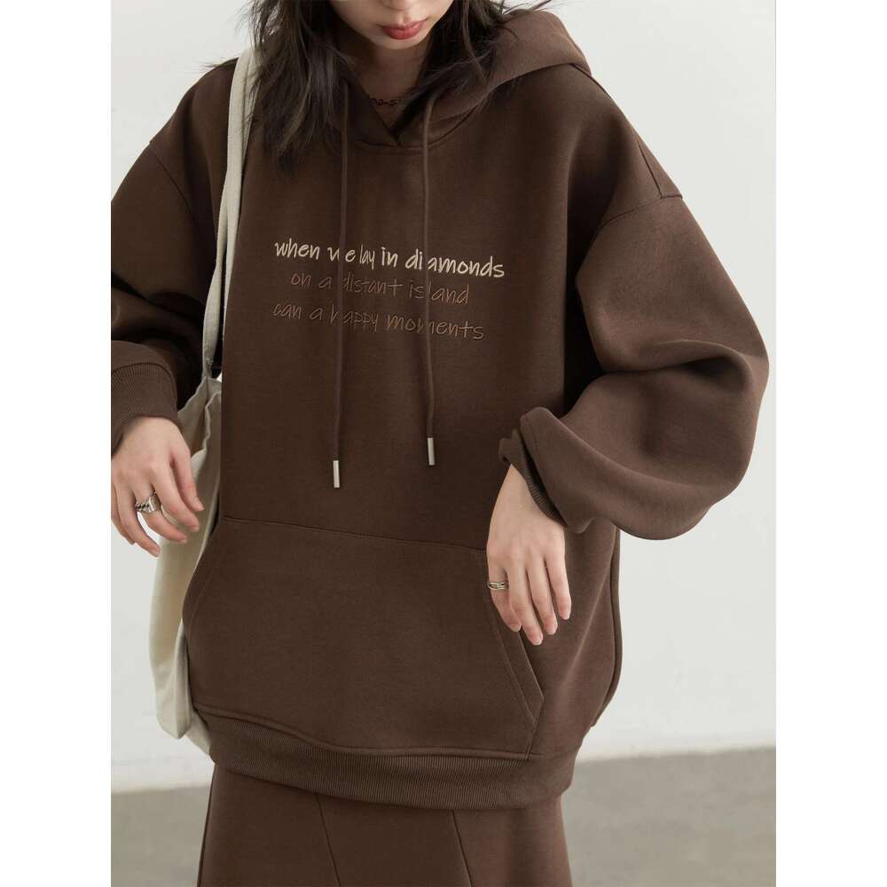 CHIC VEN Women's Sweatshirts Loose Casual New Korean Letter Embroidered Knitted Hoodies Coat Woman Skirt Autumn Winter 2024