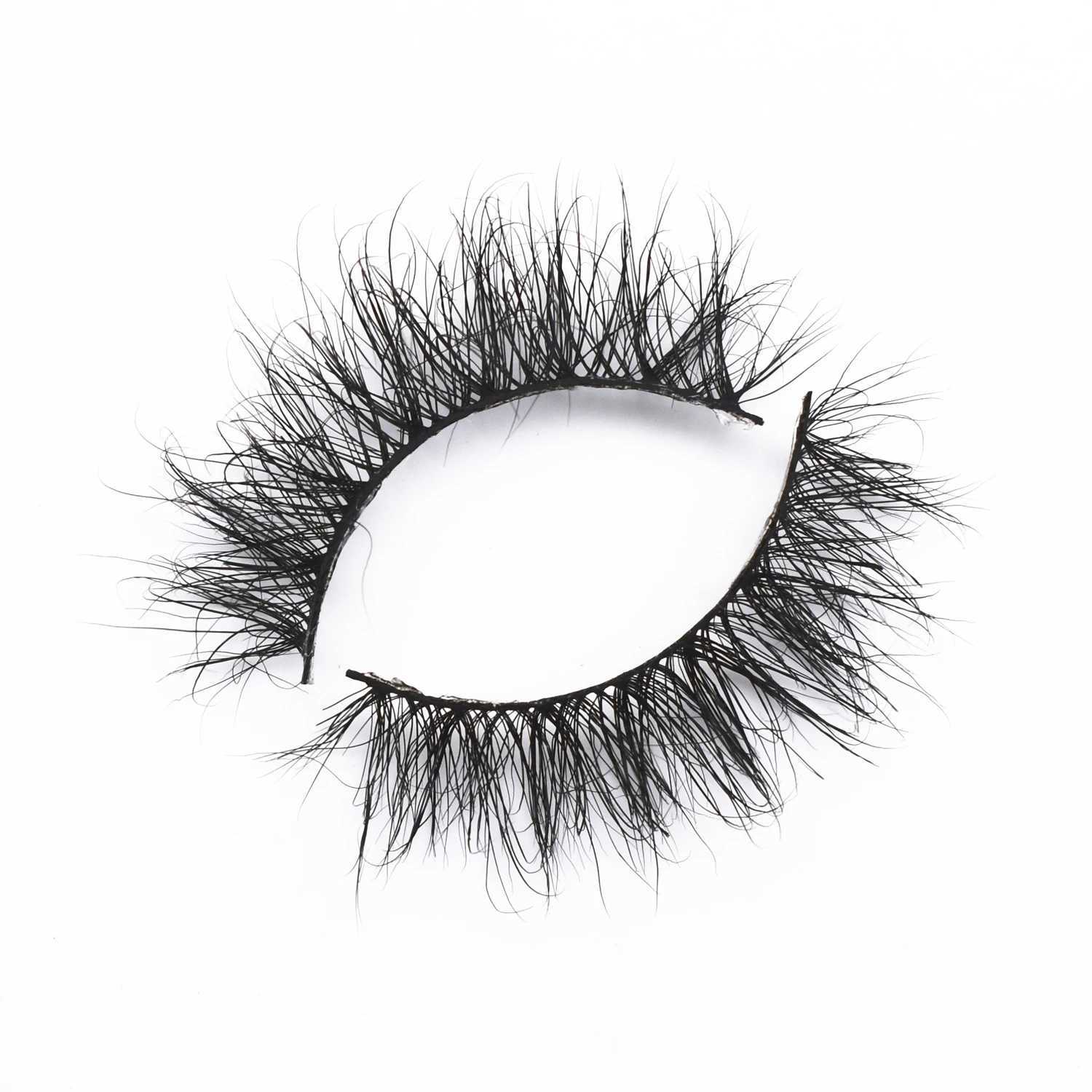 Mink Eyelash 3D Mink Eyelash Wispy Natural Round Eyelash No Mink Cilia Posticos Full Eyelash Makeup EyelashW241024