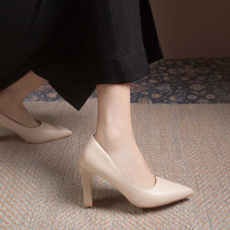High Quality Womens commuting shoes Grace High Heels classic black dress shoes sexy thin shoes comfortable shallow autumn womens pump T241024