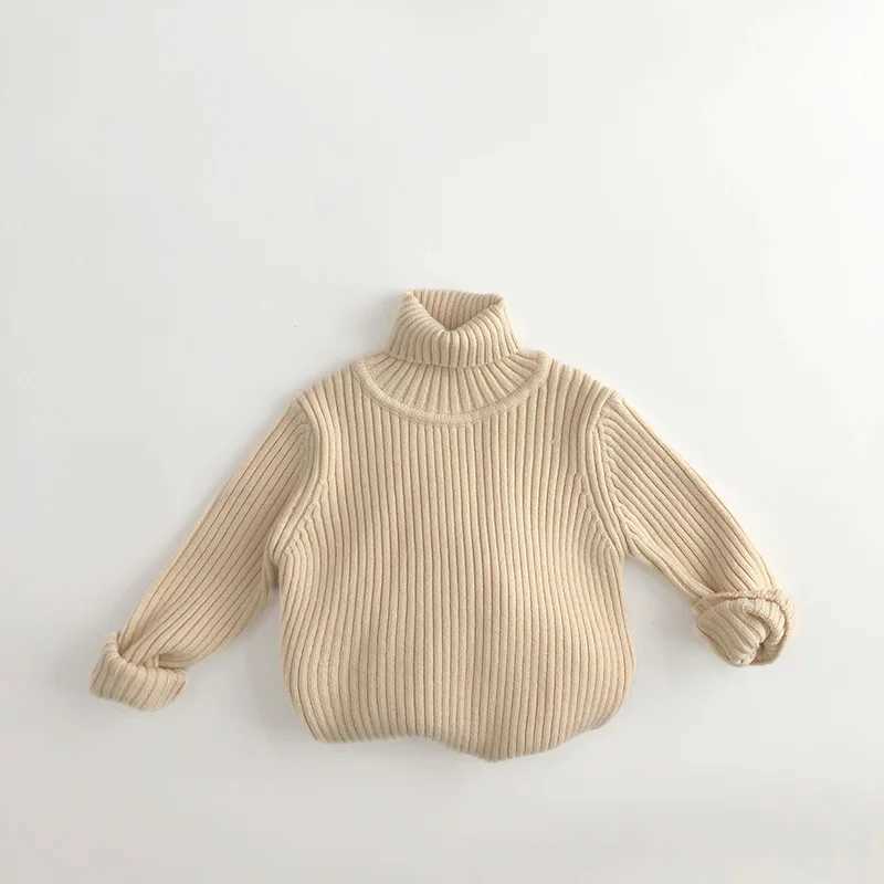 Milancel childrens sweaters Turtleneck boys Pulleys retro girls Knitwear warm base sweaters W241025
