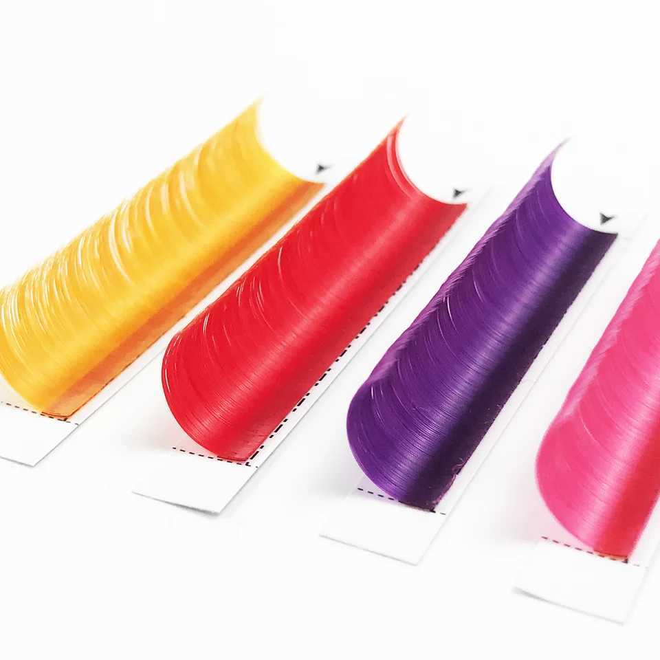 Deep brown simple fan-shaped eyelash extension mixed mink personal eyelash extension high-quality colorful flowering eyelash extensionW241024