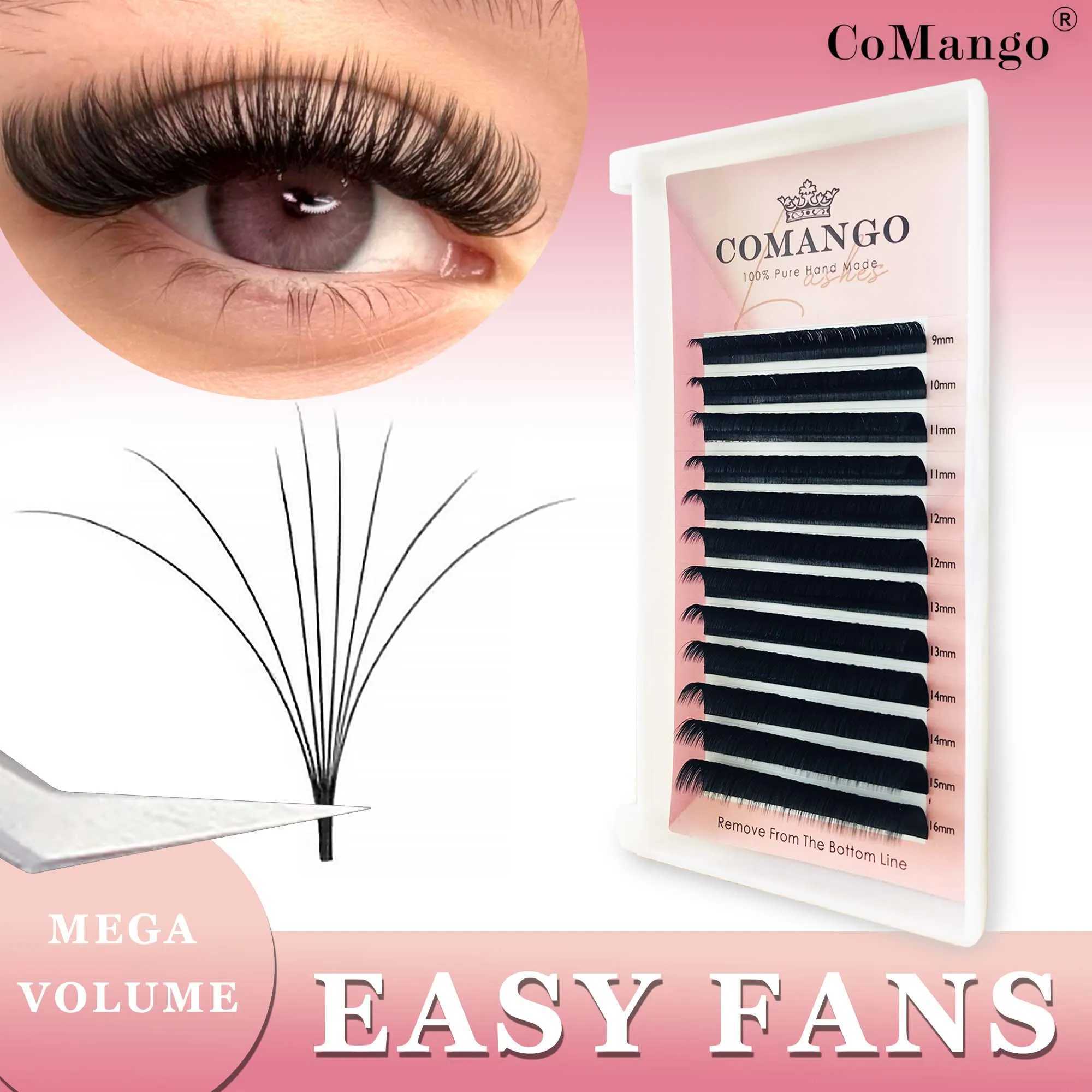 C/D/DD Curl Easy Fan Eyelash Rapid Blooming Eyelash Extension Self made Volume Fan Eyelash Extension Cat Eyelash Wishful EyelashW241024