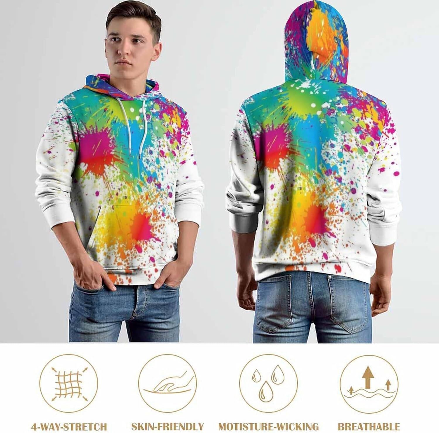 Hoodie for Mens Womens Pullover Hoodie 3D Novelty Graphic Hooded Sweatshirt Hoodies Make-believe fashion for Men Graphic Hoodies sweatshirt Pullover L