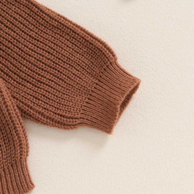 Retro winter newborn baby sweater casual rooster embroidery warm knit long sleeved floral baby knit W241025