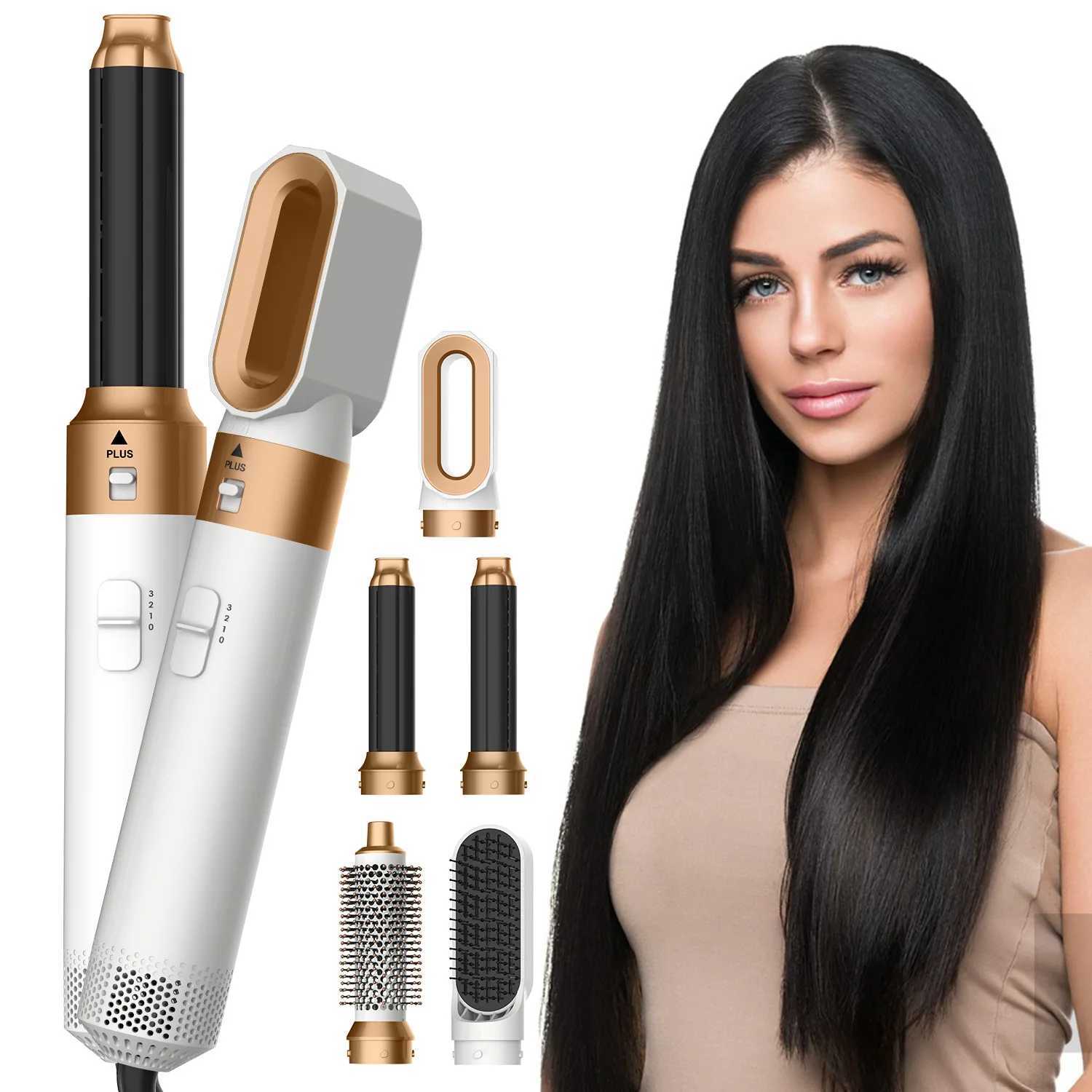 New professional 5-in-1 hair dryer high-speed hot air brush powerful hair dryer multifunctional constant hair dryer W241025