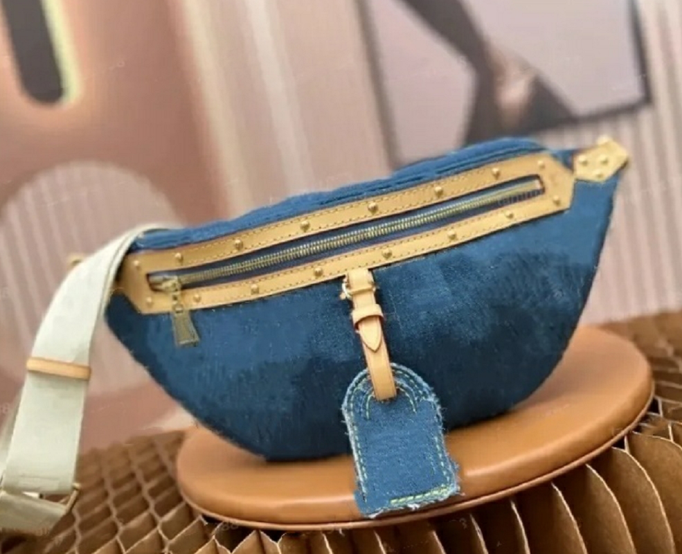 10A Denim Blue Bumbag designer bag Unisex Waist Bag Rise Bumbag Wide Strap Outdoor Casual Fannypack Crossbody Bags Women Man Daily Purses Chest Bag High quality