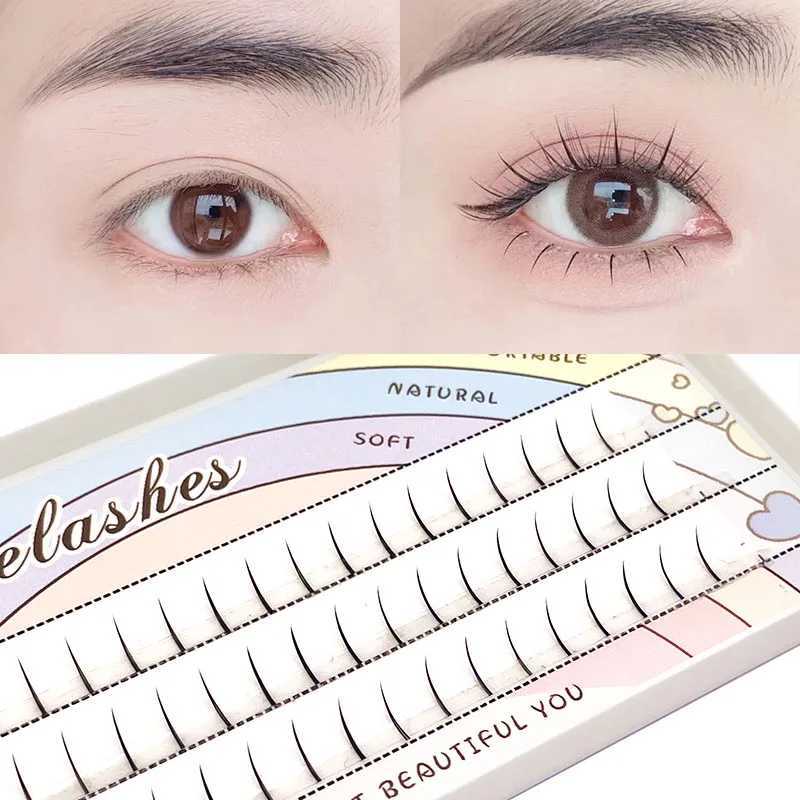 60/120 Clusters Manga Eyelash Professional Makeup Personal Eyelash Lower Eyelash Manga Eyelash Natural Handmade Fake EyelashW241024