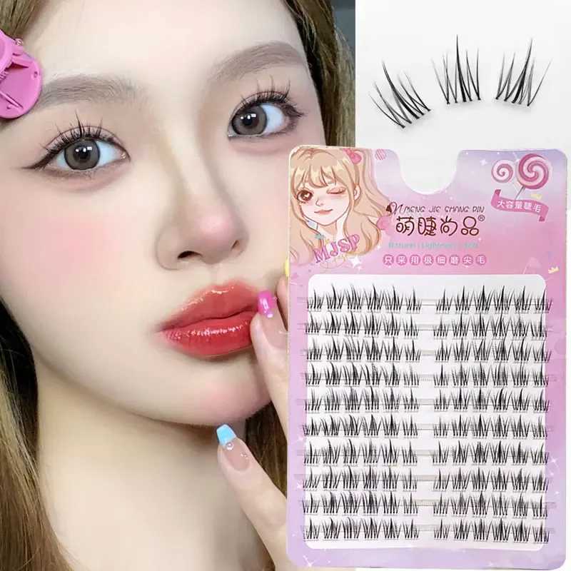 Natural eyelash clusters DIY manga eyelashes transparent stem eyelashes soft false eyelashes daily makeupW241024