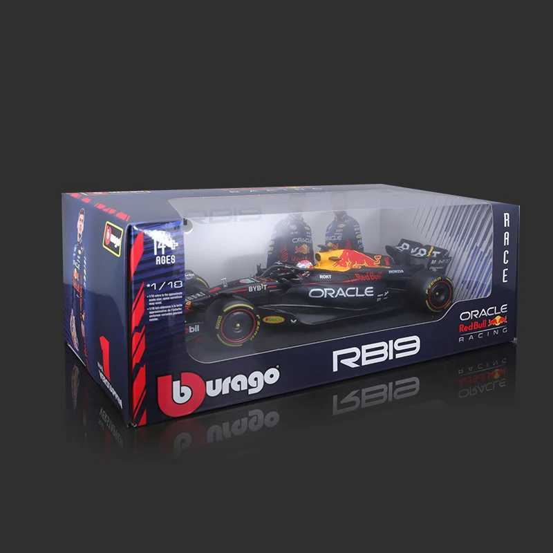 Bburago 1 18 Red Bull RB19 F1 Model 2023 Formula Racing Large Size Special Edition #1 Max Verstappen Alloy Die Casting Toy X241024