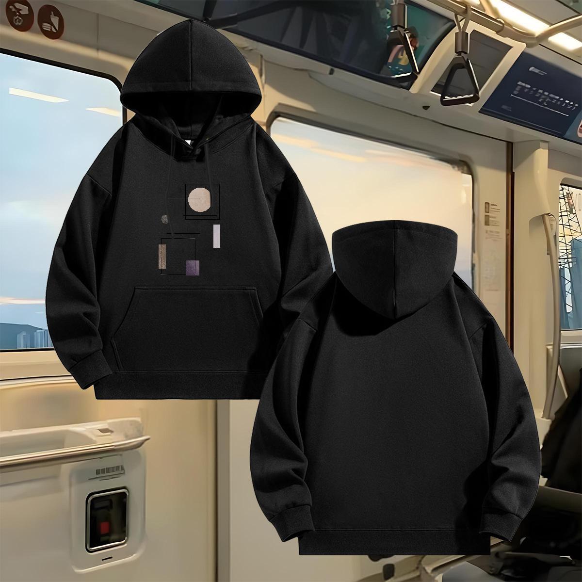 2024 Man Hoodie Street Loose Fit Couples Hoodie Long Sleeve Soft Custom Printed Clothes Hoodie 350g Cotton