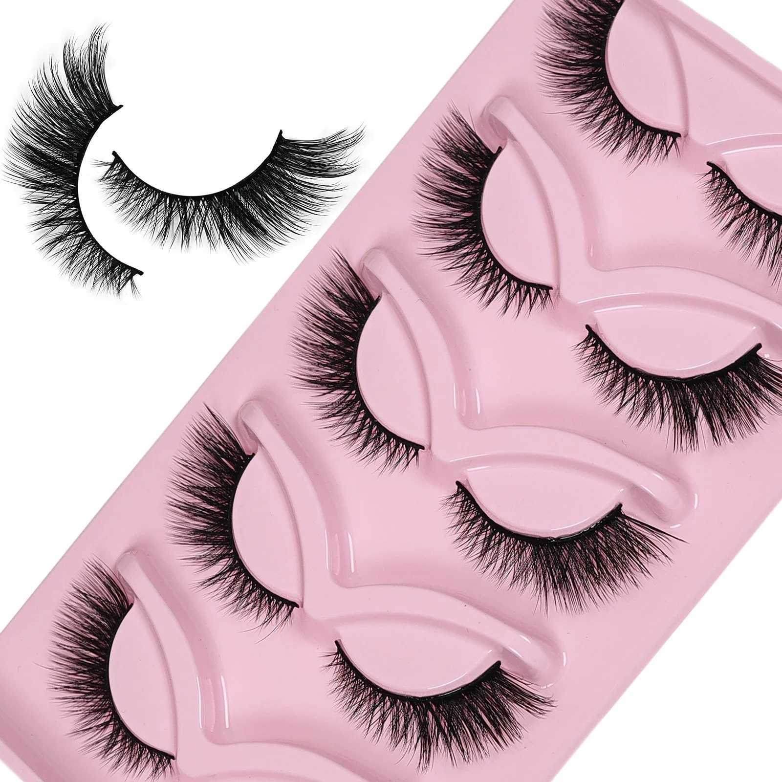 5 pairs of cat eye eyelashes Wispy false eyelashes fluffy cat eye eyelashes extended false eyelashesW241024