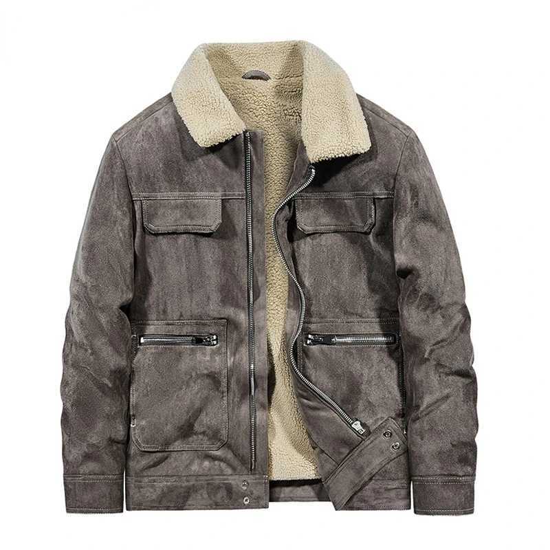 Drskin Sari style jacket mens collar retro imitation cashmere cotton autumn winter cashmere thick set W241024