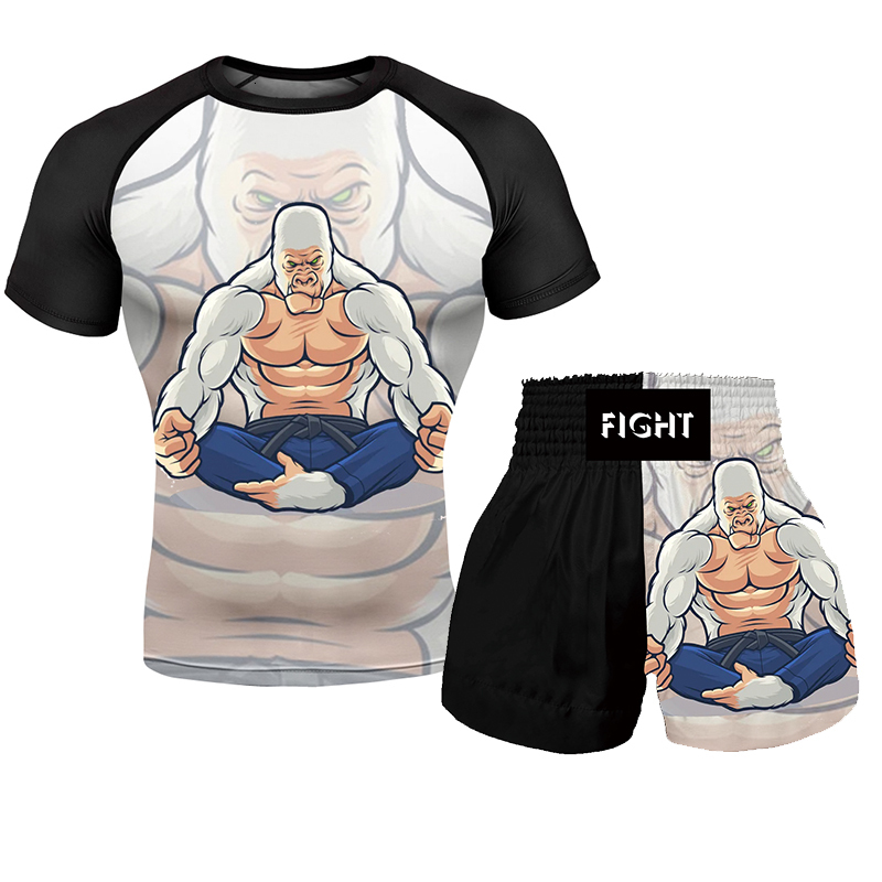 Unisex Free Fighting Boxing shorts Printed Boys Muay Thai Shorts Club fitness shorts