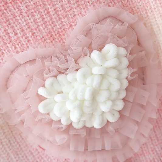 Autumn Winter Children Girls Sweaters Cotton Love Printed Baby Girls Bottom Thick Long Sleeve Children Girls Zipper W241025