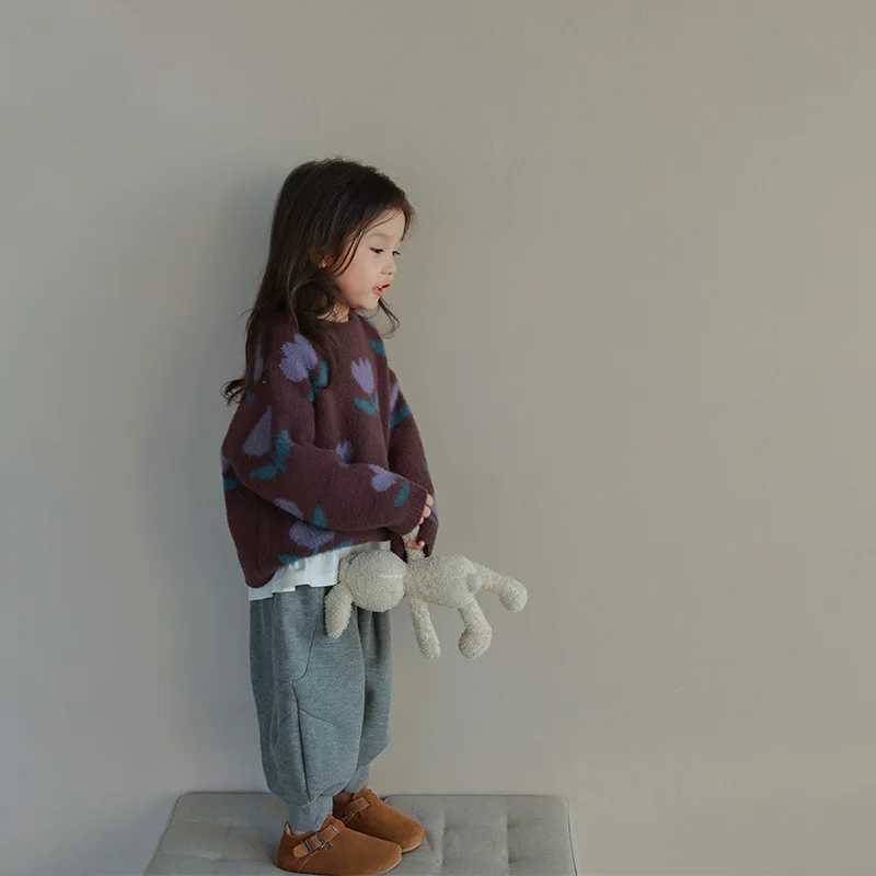 2024 New Knitted Womens Fashion Childrens Dark Coat W241025