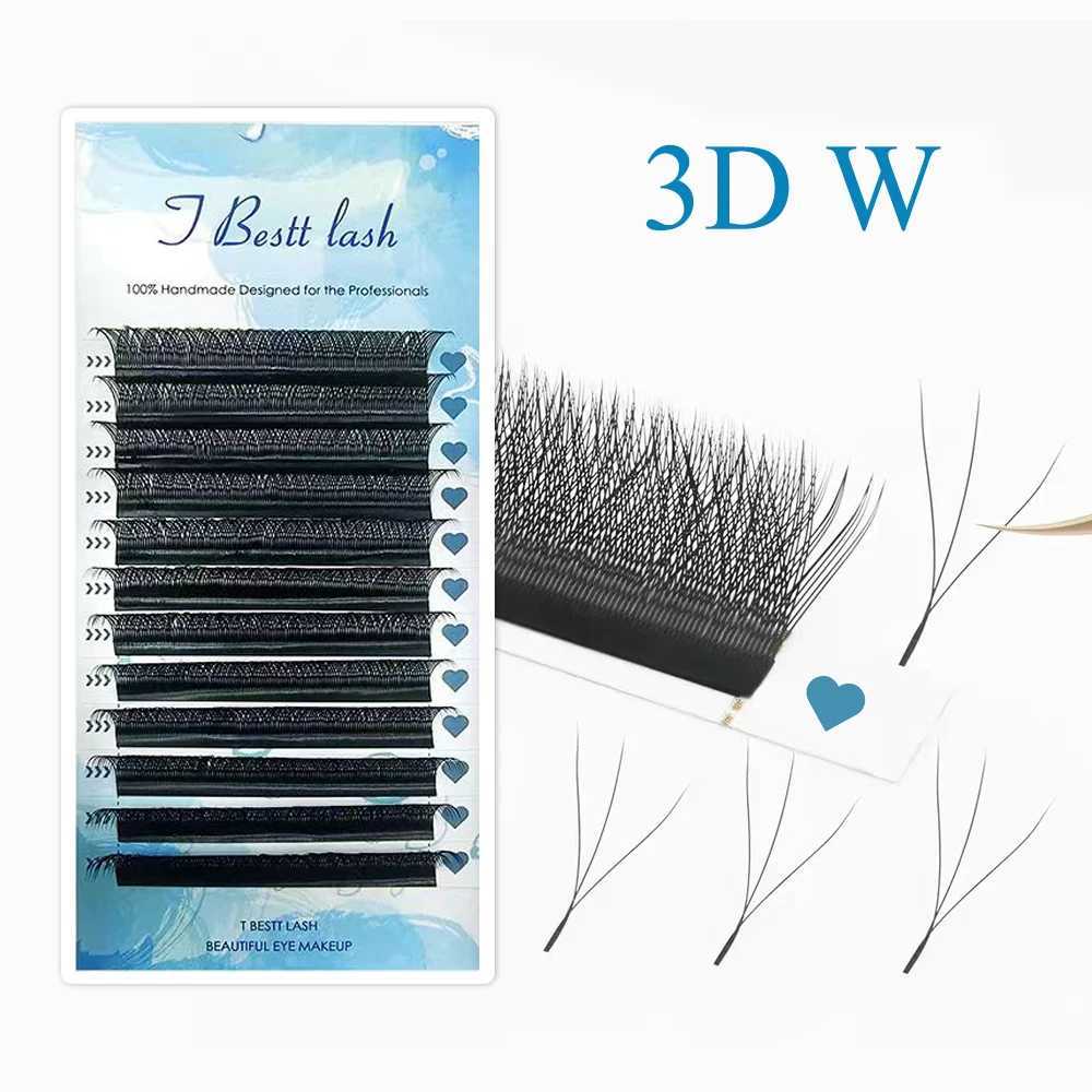 Tbest matte black 5D W-shaped eyelash extension prefabricated volume eyelash artificial natural professional 3D W Cilios eyelashW241024