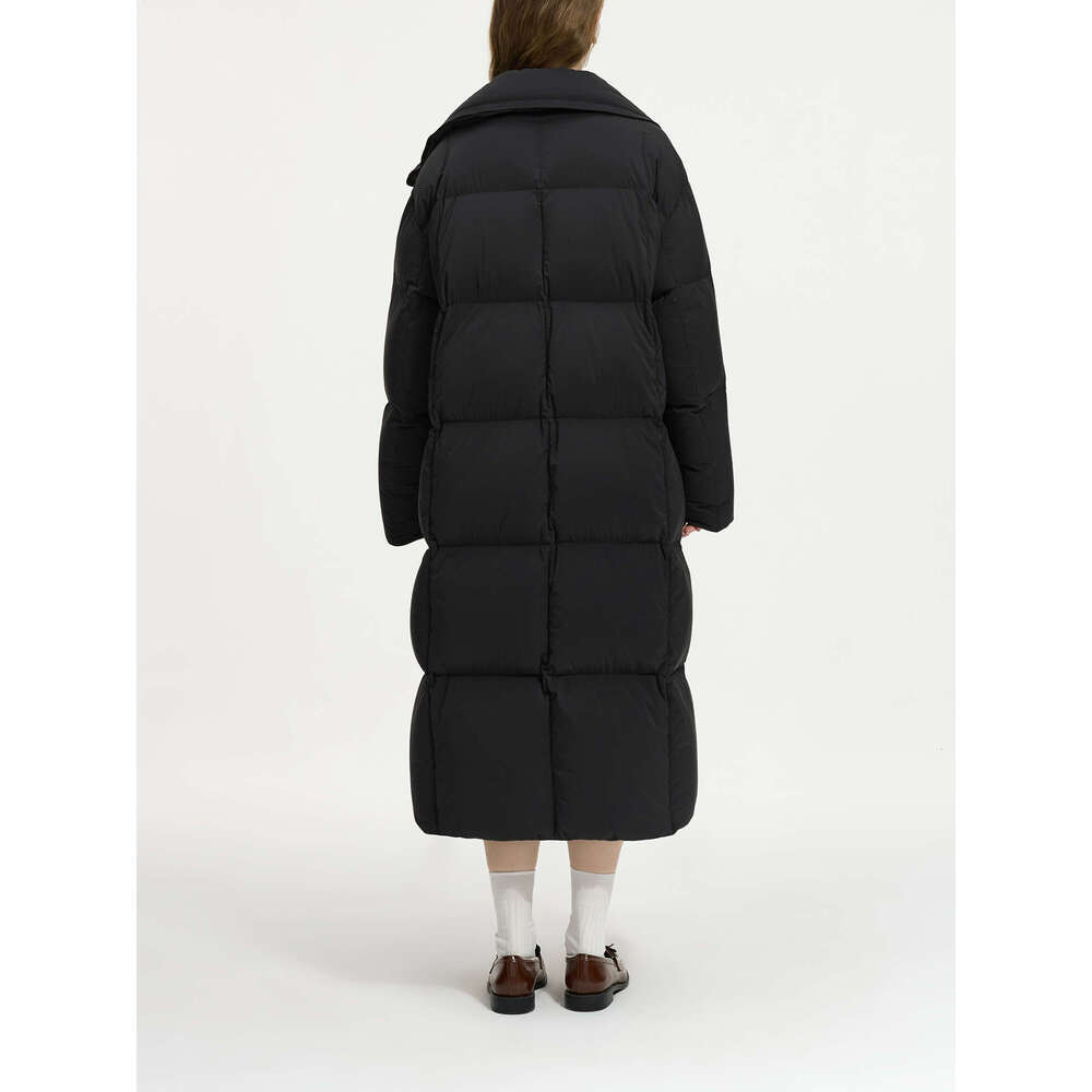 FSLE 251.6G Filg Amount Women Long Thicken Jackets Female Waterproof Black Down Coat Stand Collar Winter Coats 24Fs14097
