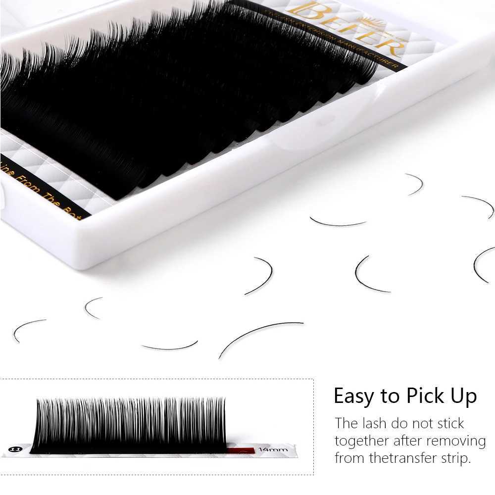 Befer 12 Rows Personal Eyelash Extension C/CC/D Curling Matte Black Classic Eyelash Natural Soft Makeup Eyelash Wholesale SuppliesW241024