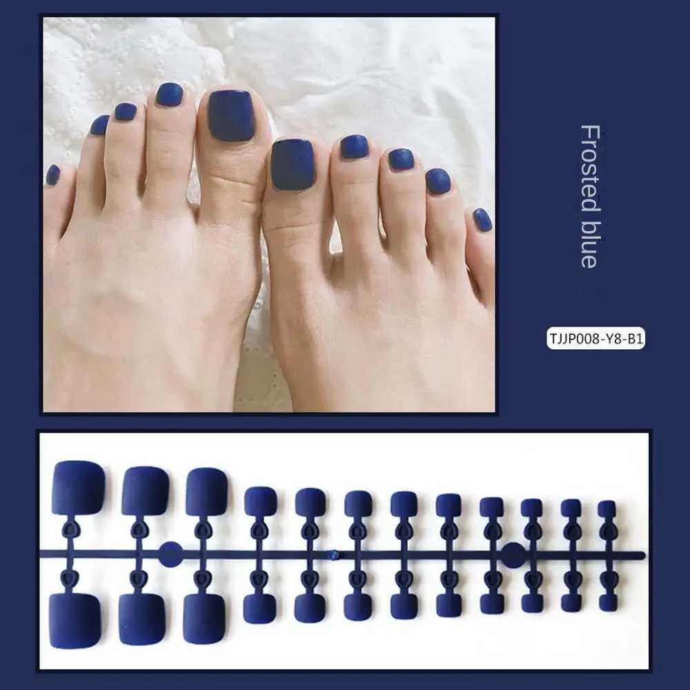 on Toenails Feet Artificial Nails Full Cover False Nails Solid Color Nails Patch Matte False Toenails Frosted Fake Toe NailsXJ241025