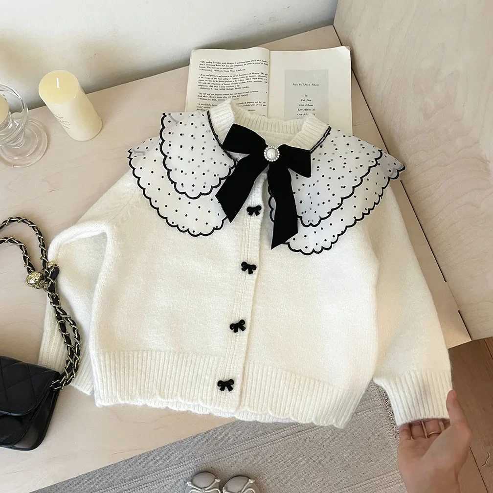4607 Purchase 2 Wholesale Womens Sweaters 2024 Autumn/Winter Korean Womens Knitted Sweater Bow Open Woolen Sweater W241025