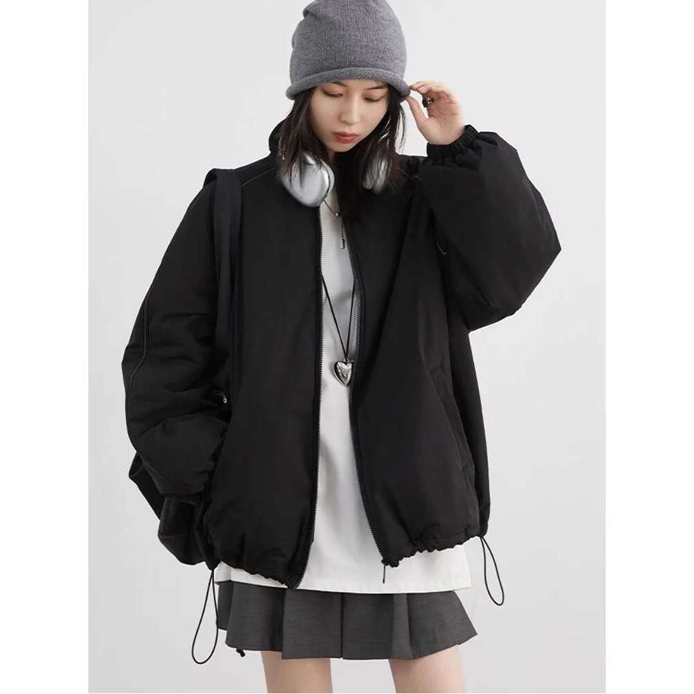 CHIC VEN Women Parkas Casual Loose New Letter Embroidered Jacket Warm Baseball Coat Female Outerwear Sports Autumn Winter 2024