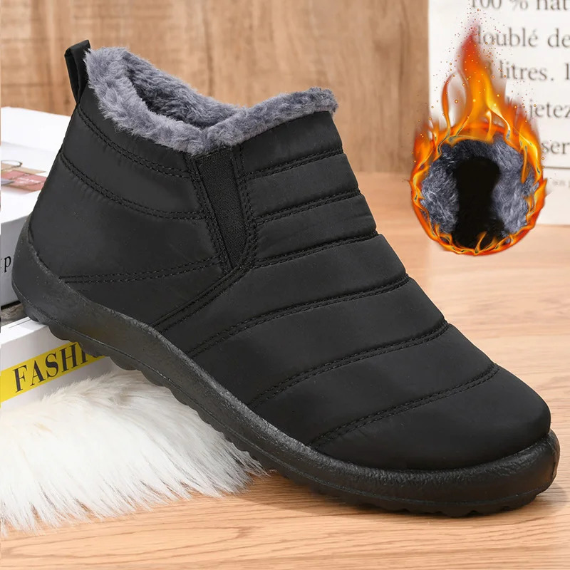 Mens snow boots outdoor mens woolen leather shoes mens winter boots hiking ankle boots waterproof mens shoes work shoes footwear 241024