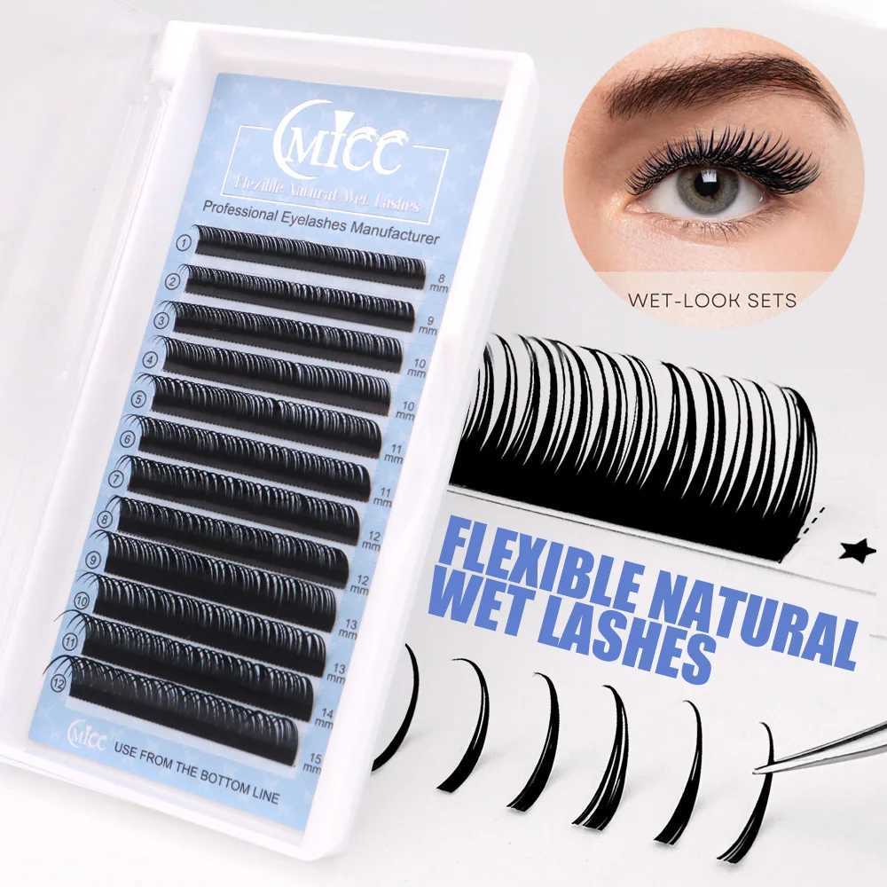 Wet eyelash extension 0.03mm 0.07mm pointed eyelash comic eyelash Wispy role-playing prefabricated Russian A-shaped natural eyelash productW241024