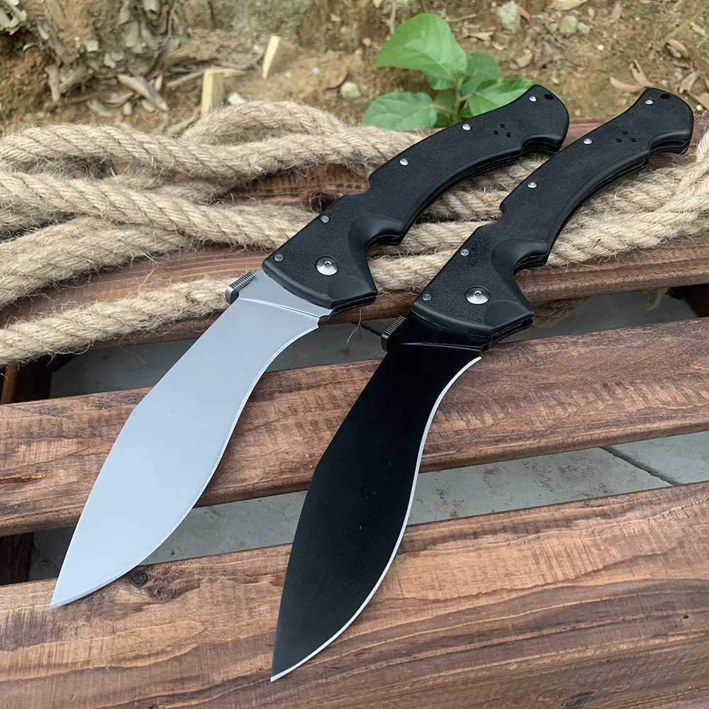 Large 14.1-inch cold military hunting knife AUS-10A steel professional survival combat outdoor folding knife self-defense EDC tool X241024