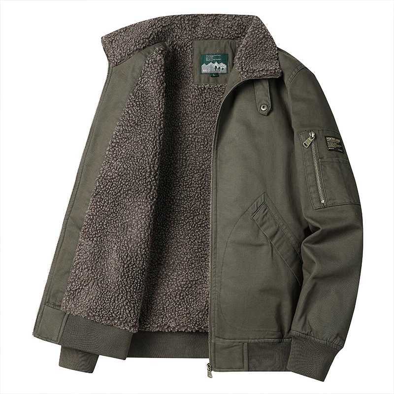 New Fashion Winter Cashmere Coat Winter Flce Windbrr Mens Warm Thick Jacket Coat W241024