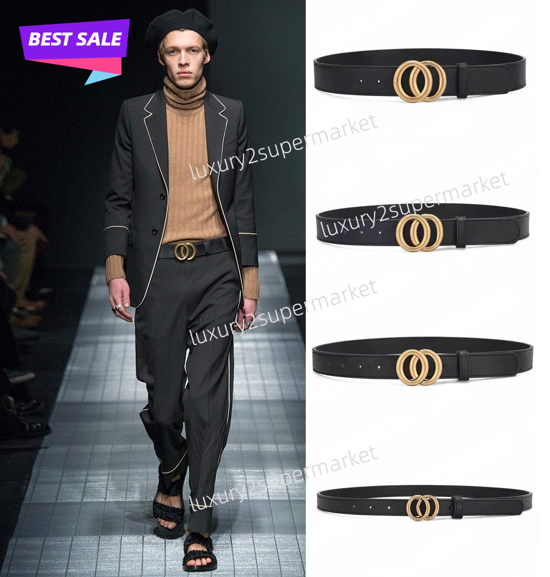 Luxury Designer Belt Women Men Waistband Cowhide Ceinture Brass Buckle Genuine Leathe Belts For Women Designer Men With Box