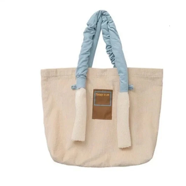 Spring Fashion Women Bag Lovely Korean Shoulder Handbag HighCapacity Tote Corduroy Girls Allmatch 241021