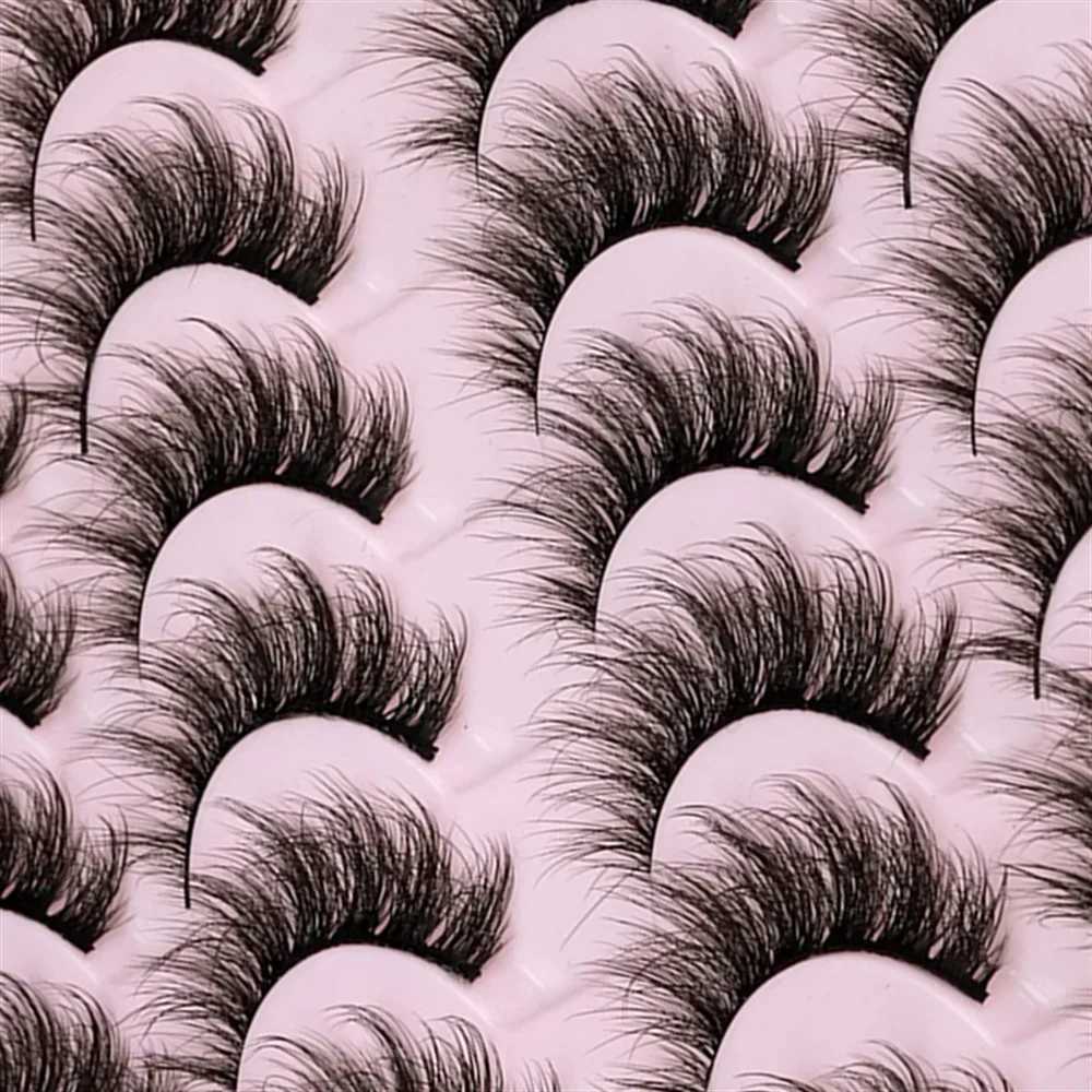 14 pairs of 3D mink eyelashes artificial mink fluffy eyelashes soft full thickness Wispy eyelashes dramatic false eyelash makeupW241024