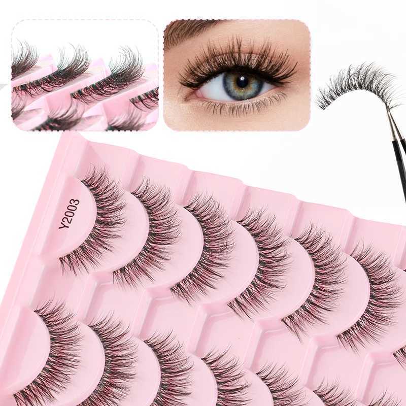 Eyelash 3/10 Half Eyelash Cat Eye Natural Long Eyelash 3D Mink Eyelash Full Eyelash Makeup Extension ToolW241024
