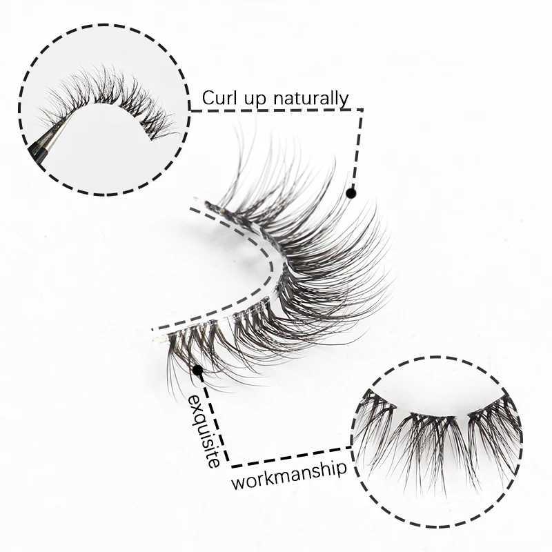 YSDO Manga Eyelash 5/10 Natural Full False Eyelash 3D Mink Eyelash Extension Cat Eye False Eyelash Artificial Roll Makeup ToolW241024